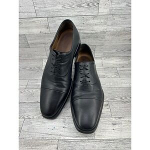 Magnanni‎ Cap Toe Oxford Shoes Black Leather Men Dress Formal Business Size 12